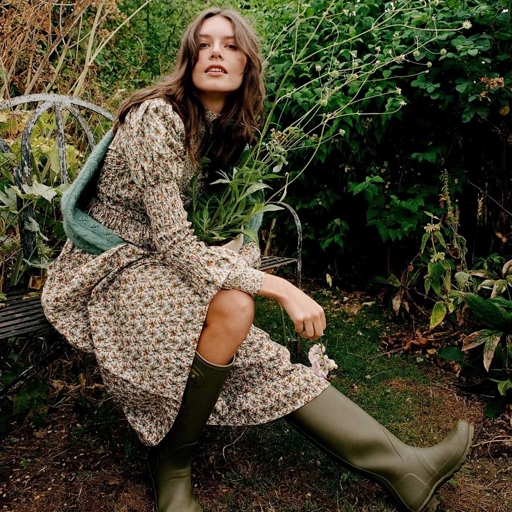 DOEN MERIBEL DRESS IN CRÈME FLEURS (L)